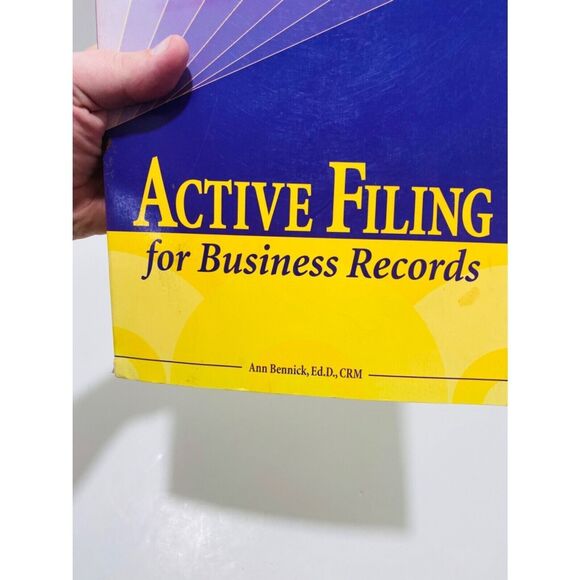 Active Filing for Business Records by Ann Bennick Softcover Educational Book - Picture 3 of 12